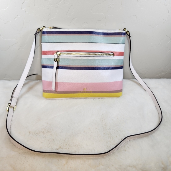 Liz Claiborne Handbags - iz Claiborne Multicolor Striped Crossbody Bag | Rainbow | Faux Leather Spring